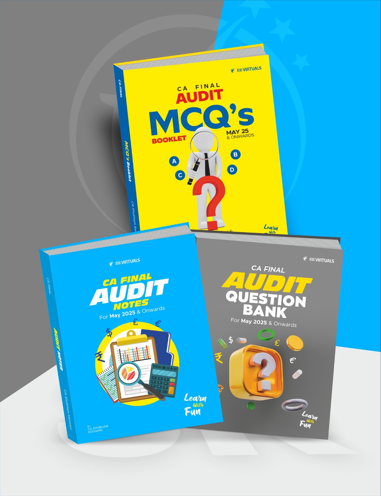 CA Final Combo Audit Notes and Question Bank With MCQ (New Scheme) By CA Shubham Keswani Applicable May 2025 Exam